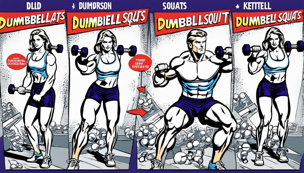 dumbbell squat variations